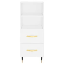 Aparador vidaXL blanco, 34,5 x 34 x 90 cm, material a base de madera. - Blanco - Ver 6