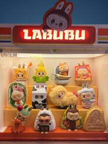 POP MART Labubu Weird Mart Mini Figure Blind Box Valentine's Day Surprise Gift Cute Cartoon Food Figurine Stocking Stuffers Desk Decor Gift for Anime Lovers（ 1 blind box） - 彩色 - 查看 3
