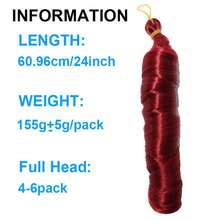 3 Gói Tóc Nối Tóc Bện Xoăn Kiểu Pháp, Dài 24 Inch, 150G/Gói, Tóc Bện Sóng Lỏng, Tóc Móc Tự Nhiên, Tóc Xoăn Xoắn Tây Ban Nha, Tóc Nối Tổng Hợp Dành Cho Nữ (24 Inch, Gói 3 Gói) - Nhiều màu - Xem 5