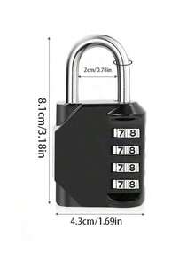 Heavy Duty Waterproof Metal Padlock With 4-Digit Combination Lock - Anti-Theft Lock, Suitable For Home, Gym, Locker, Luggage, Boat And Cabinet - Easy To Use Key Lock (Padlock Only)