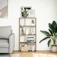 Bibliothèque vidaXL Artisan Chêne 60x20x120 cm Matériau à base de bois - Tabac - Voir 4