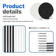 8PCS Drawstring Cord, Paired With 3 Drawstring Threader Tools, Reliable Drawstrings For Sweatpants, Suitable For Drawstrings Of Shorts, Pants, Jackets, Coats, And Hoodies - / - View 2