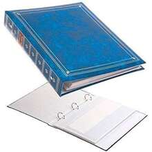 Pioneer Photo Albums 3-Ring Bound Bay Blue Leatherette Cover with Gold Accents Photo Album for 4 by 7-Inch, 5 by 7-Inch and 8 by 10-Inch(Royal Blue) - Multicolor - Ver 5