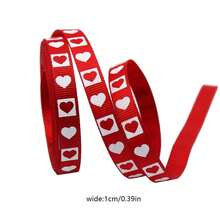 Ruy băng hình trái tim màu đỏ, rộng 1cm, dài 5 thước Anh, dùng làm quà tặng ngày Valentine, trang trí ngày Valentine, nơ đỏ trang trí, dùng để gói quà, ngày Valentine, đồ thủ công, hoa tươi, sinh nhật, bao bì sản phẩm kinh doanh, tiệc tùng, đám cưới, trang trí nhà cửa lãng mạn. - Nhiều màu - Xem 13