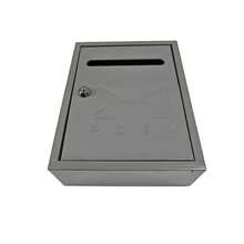 Metalowa skrzynka pocztowa do montażu na ścianie z zamkiem, trwała stalowa skrzynka pocztowa do domu i biura, 26*20*7,5 cm, odporna na warunki atmosferyczne, kolor czarny - Czarne - Zobacz 3