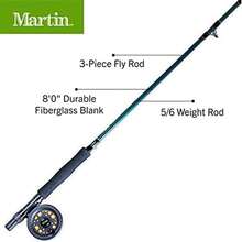Fly Fishing Kit for Complete Fishing with Fly, 9-foot Rod, 5/6 Reel - Negro/Verde - Ver 3