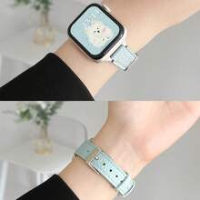 时尚简约智能手表表带，兼容 1/2/3/4/5/6/7/8/9/10/SE/Ultra，尺寸可选 38mm、40mm、41mm、42mm、44mm、45mm、49mm，精致优雅，百搭腕带 - 霧霾藍 - 查看 2