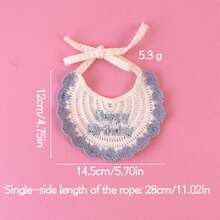 Adjustable Knitted "Happy Birthday" Embroidered Pet Birthday Party Scarf, Suitable For Cats And Dogs - Beige - View 2