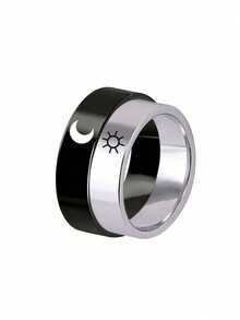Un par de anillos de pareja elegantes, que incluyen anillos de promesa "Te amo", anillos de promesa sol y luna, un juego de anillos de pareja y anillos de boda/compromiso. - Multicolor - Ver 9