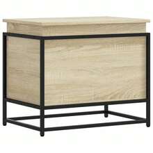 Boîte de rangement vidaXL avec couvercle Sonoma 60x40x51,5 cm Matériau à base de bois - Tabac - Voir 3