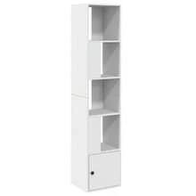 Bibliothèque vidaXL Blanche 40x36x189 cm Matériau à base de bois - Blanc - Voir 3