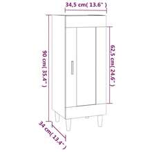 Credenza vidaXL in rovere affumicato 34,5x34x90 cm Materiale a base di legno - Castano - Visualizzare 9