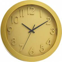 Reloj de Pared, Decorativo, Silencioso, para Sala de Estar, Recamara, Cocina, de 25 cm, Análogo, Redondo - gris - Ver 6