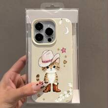 Funda de Teléfono con Textura de Cuero Sintético Compatible con iPhone 17 Air/16E/15/14/13/12/11 Pro/Promax/Plus/X/XS/XS Max, Buen Agarre, Múltiples Colores Disponibles, Protección de Borde Suave, Adecuada para Hombres y Mujeres - Blanco antiguo - Ver 1