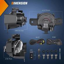 ASDNilight - Conjunto de luz antiniebla compatible con Nissan Altima 2010 2011 2012 con lámparas de lente transparente de repuesto H11 12 V 55 W - Nissan Altima 2010-2012 - Ver 8