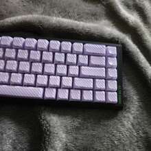 136 Keys Full Set Magical Wave Purple Keycaps, Suitable For Mechanical Keyboard And Magnetic Axis Keyboard DIY - Lilac Purple - View 4