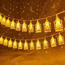 أضواء سلسلة فوانيس قصر بإضاءة دافئة تعمل ببطارية، مناسبة لديكور رمضان والعيد والأعياد الميلاد والرومانسية والمنزل والحفلات وغرفة النوم وغرفة المعيشة - سلسلة فانوس القصر - مشاهدة 15