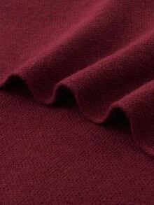 Áo khoác cardigan dệt kim dáng rộng thoải mái kiểu poncho dành cho nữ, thích hợp mặc hàng ngày. - Màu Đỏ Sâu - Xem 7