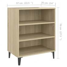 Buffet vidaXL Chêne Sonoma 57x35x70 cm Matériau à base de bois - Tabac - Voir 6