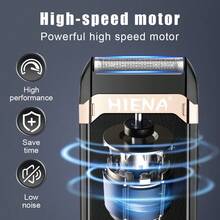 HIENA 1pc Men'sreciprocating Electric Shaver, Shaving Beard And Sideburns, USB Portable Fast Charging, Power Prompt, 600mAh Lithium Battery. Small In Size And Easy To Carry When Going Out, It Is A Good Personal Shaving Tool - Black - View 4