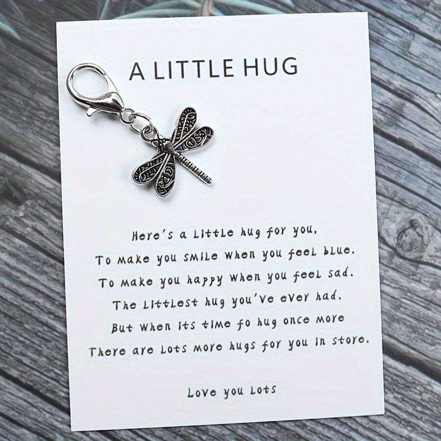Vintage Dragon Fly Keychain With Pocket Pillow - Suitable For Backpacks, Bags, And Gifts - 2 - Xem 1