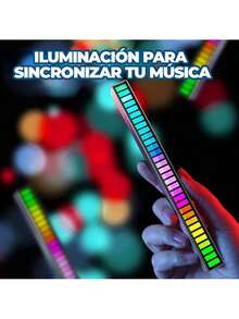 ELE-GATE Fairy Lights-RGB LED Light Bar Sound Reactive, Voice Activated Rhythmic Music Level Indicator For Parties. - Black - View 3