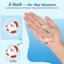 3 Inch Transparent Button Pins - Photo Buttons DIY Customizable Blank Acrylic Badge Pins, Suitable For Crafting