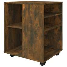 Carrello portautensili vidaXL, rovere affumicato, 60x53x72 cm, materiale a base di legno - Castano - Visualizzare 6