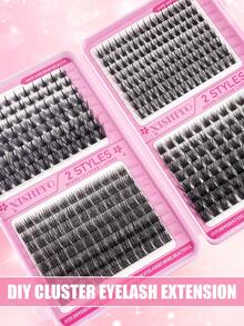 640/424 Pcs 30D+40D+50D DIY Mink Lashes - Premium D Curl Natural Thick Individual Eyelashes For Lash Extension - Reusable, Lightweight And Easy To Apply - Multicolor - View 5