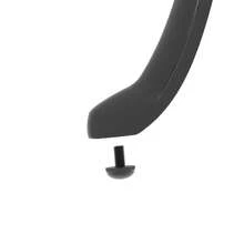 Silla de comedor de patio de aluminio fundido 4PCS con marco negro y cojines color blanco roto (igual que W1710S00506) PHQE