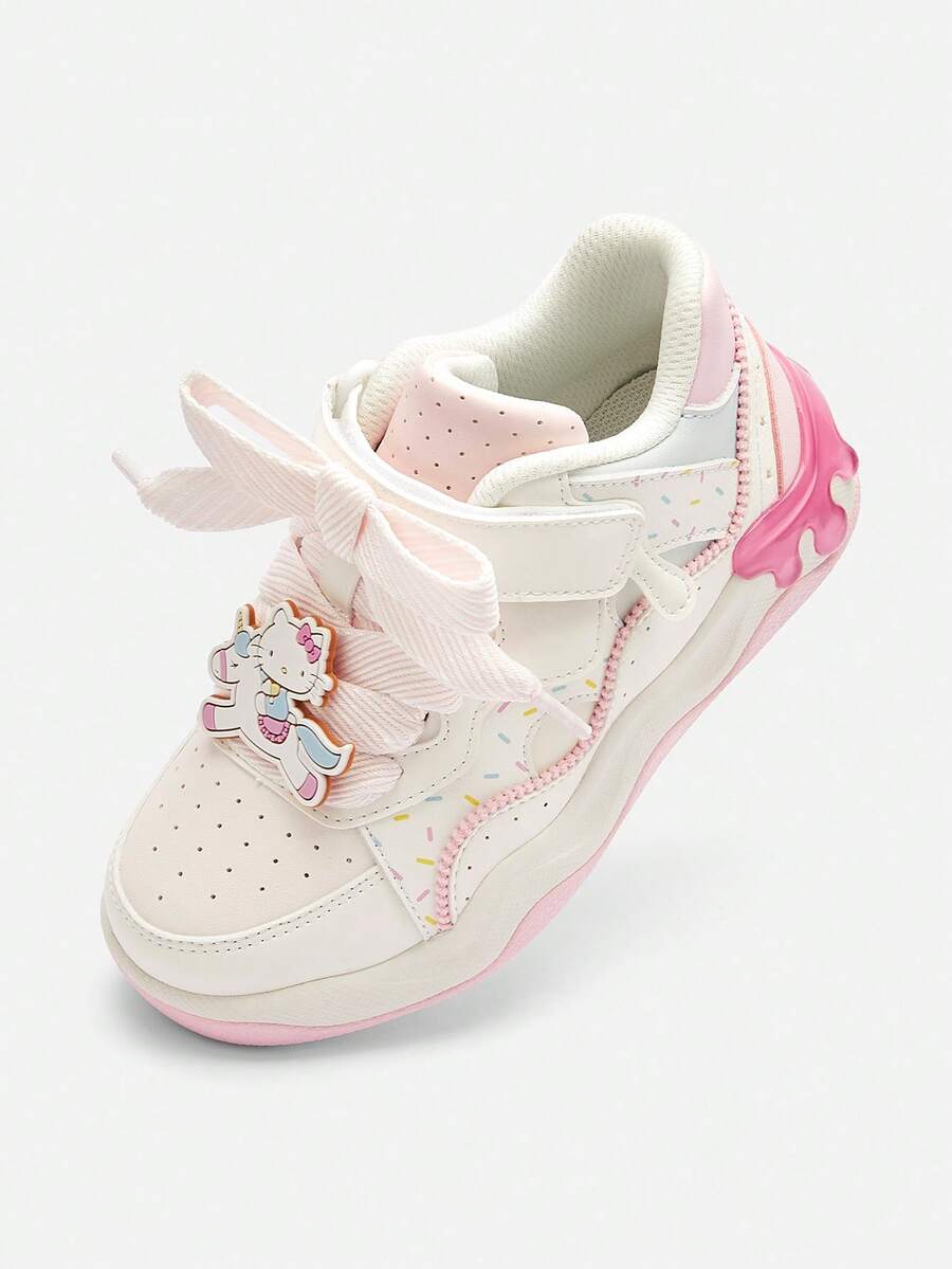 Balabala Kids' Low-Top Sneakers 2026 Spring Fall Cute Casual White Shoes Breathable Soft Sole - White Red - View 1