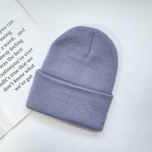 Winter Hat Unisex New Knitted Cute Hat Autumn Warm Brimless Hat Men's Casual Hat - 淺灰 - 查看 12