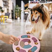 1pc Dog Puzzle Toys Slow Feeder Interactive Increase IQ Food Dispenser Non-Slip Slowly Eating Bowl Cat Dogs Food Games - Hồng - Xem 5