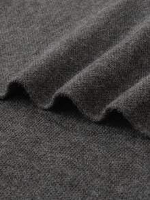 Women Simplistic Long Sleeve Cape-Style Knit Cardigan, Casual Everyday Wear - Grey - View 5