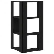 Étagère d'angle vidaXL Chêne noir 50 x 50 x 102 cm Matériau à base de bois - Noir - Voir 4