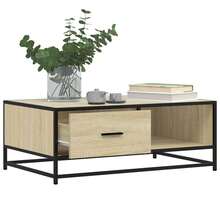 Tavolino vidaXL in rovere Sonoma 90x57x35 cm Materiale: Legno e metallo - Castano - Visualizzare 1