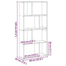 vidaXL Bücherregal Weiß 60 x 20 x 120 cm Holzwerkstoff - Weiss - Übersicht 11