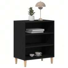 Buffet vidaXL aspect chêne noir 57 x 35 x 70 cm Matériau à base de bois - Noir - Voir 1