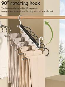 1pc Foldable Pant Rack - Efficient Wardrobe Storage & Organization, Suitable For Jeans, Leggings And Trousers, Ideal For Commercial Use In Shopping Malls And Retail Stores - Multicolor - View 3