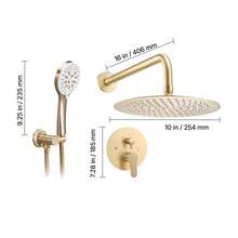 Pommes de douche fixes - Gebürstetes Gold Rund 10 Zoll - Voir 9