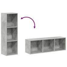 Libreria/mobile TV vidaXL Grigio Cemento 36x30x114 cm Materiale a base di legno - Grigio - Visualizzare 7