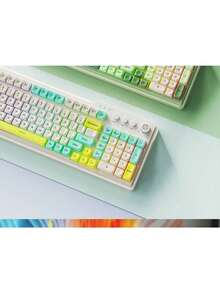 HP K360 Professional Gaming Keyboard And Mouse Set: Mechanical-Grade Tactile Keyboard + 1600 DPI Mouse, 98-Key Layout For Ultra-Fast Response, 3-Level RGB Lighting Effects, Spill-Resistant Design, Plug And Play. - Red, White, and Gray [Keyboard and Mouse Set] - View 2