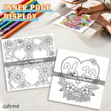 GDTME Adult Coloring Books With Funny Patterns, Cute Drawing Books, Perfect Gifts For Valentine's Day, Christmas Party, Halloween And Birthday - Sweet Scene Coloring, Stress Relief: Suitable For Friends Who Enjoy Coloring And Back To School Season (Cozy Space Coloring) - 7.9*7.9 Inches - View 3