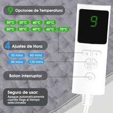 Almohadilla Térmica Eléctrica, Compresas Calientes Terapeuticas, 9 Niveles de Calor y 4 Tiempo, Apagado Automático, Plegable y Lavable a Máquina, Manta Termica para Aliviar de Rodilla Espalda Pierna - 60*30 - Ver 3