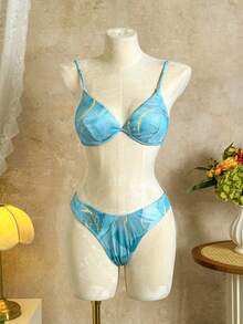Temptaria Bộ đồ 3 món in hoa thanh lịch mới năm 2025, kiểu dáng gợi cảm buộc dây phía trước, thích hợp cho đi biển, nghỉ mát, thể thao & tập luyện, mùa hè. - Nhiều màu - Xem 2