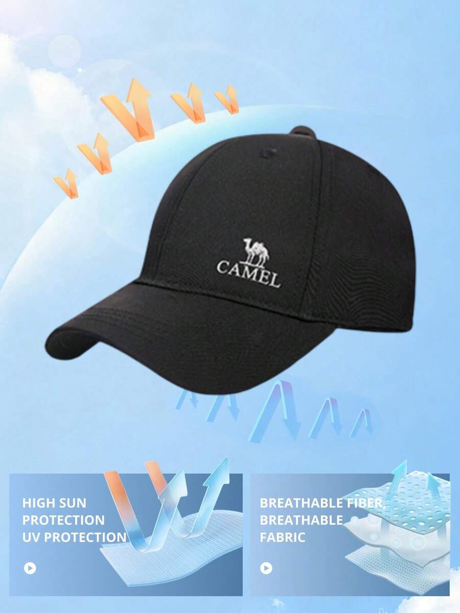 CAMEL CROWN 棒球帽男女夏季太阳帽运动遮阳帽橄榄球网球帽遮脸小棒球帽
