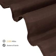 AMOROSA Sheet Sets With Pillowcases - Coffee Brown - View 5