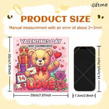 GDTME Adult Coloring Books With Funny Patterns, Cute Drawing Books, Perfect Gifts For Valentine's Day, Christmas Party, Halloween And Birthday - Sweet Scene Coloring, Stress Relief: Suitable For Friends Who Enjoy Coloring And Back To School Season (Cozy Space Coloring) - 7.9*7.9 Inches - View 9