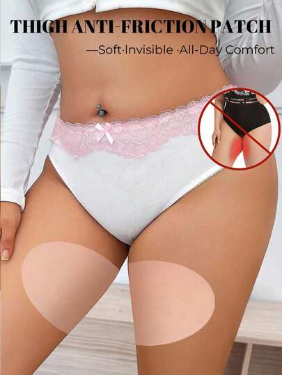 10pcs/Pack Disposable Large Anti-Chafing Thigh Bands, Unisex, Full Size Range - Non-Woven Invisible Inner Thigh Protector Pads, Breathable Anti-Sweat Anti-Friction Strips, Suitable For Dresses, Sports And Outdoor Activities.
