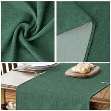 Artoid Mode Camino de mesa color marrón claro, decoración de cocina y comedor para temporada de otoño, lavable, para decoración de fiesta en el hogar, 13x72 pulgadas(13" x 120", Table Runner Verde bosque) - Multicolor - Ver 5